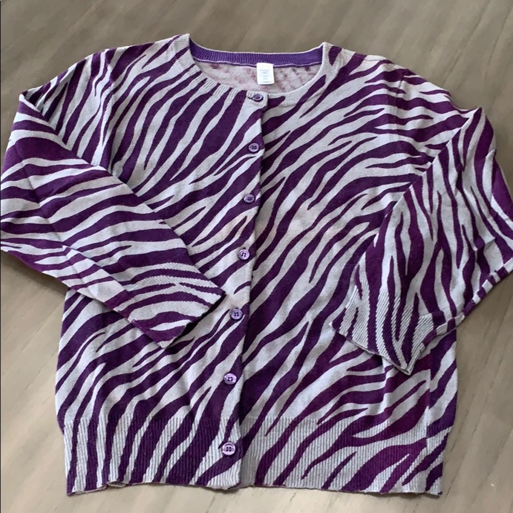Woman’s Stripe Zebra Cardigan Sweater